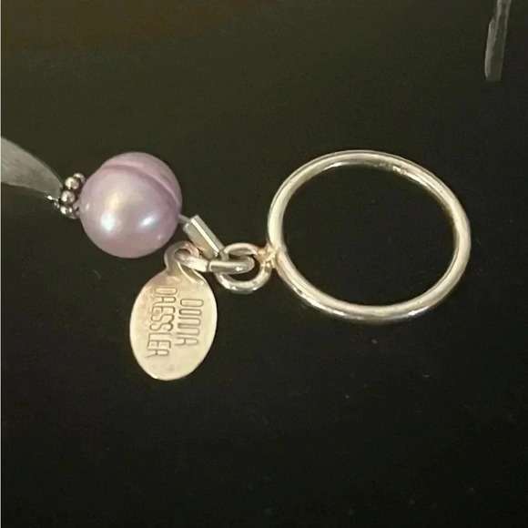 Vintage  Donna Dressler Amethyst Murano, hematite and pink pearl Bracelet - Picture 4 of 4